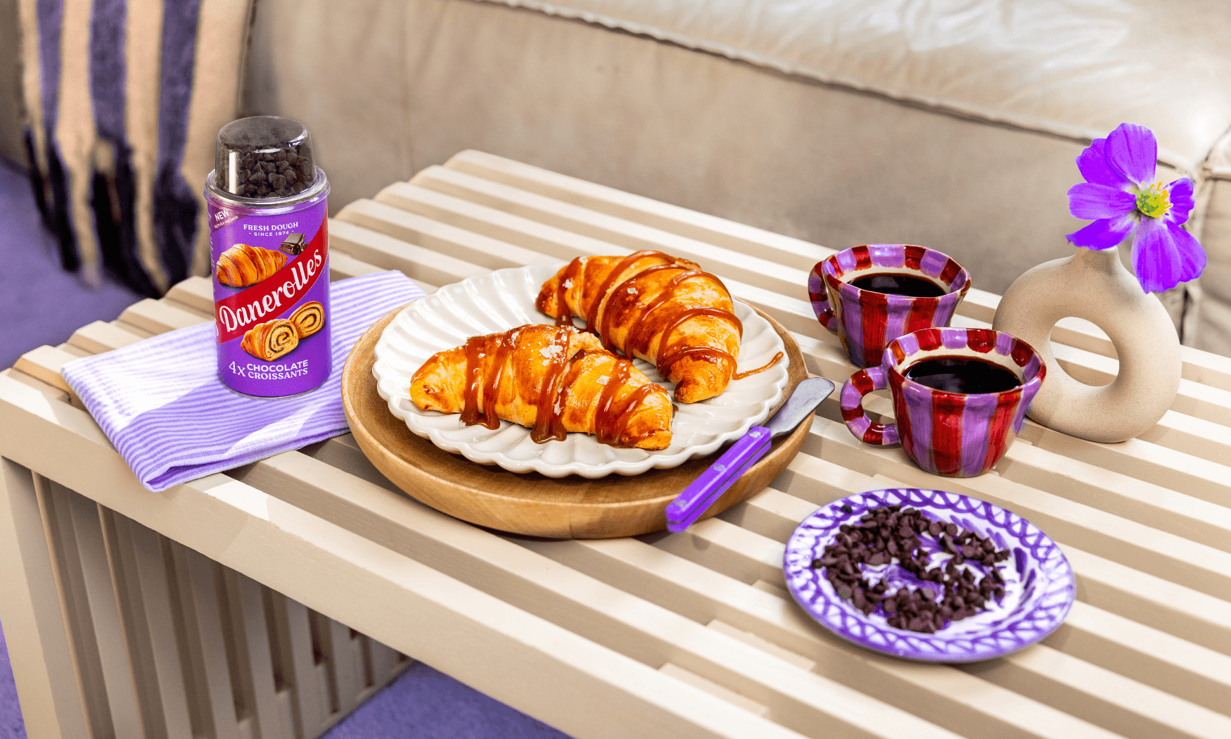 Chokolade Croissant med saltkaramel
